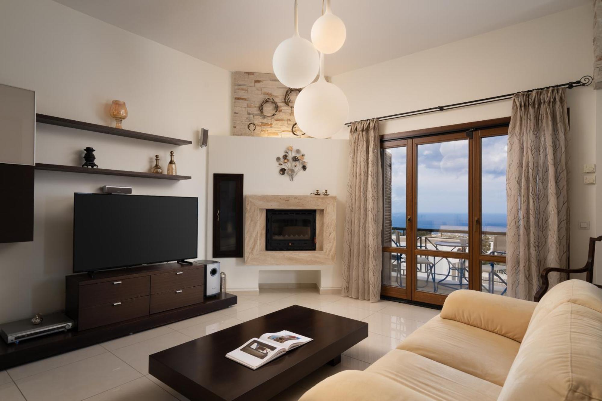 Central Seaview Heven Apartment In Fira  Eksteriør bilde